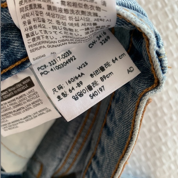 Levi's W25 501 WAVELINE Denim Shorts - Picture 7 of 8